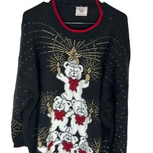 Nut Cracker Bear Christmas Sweater women’s size 24W / 3XL